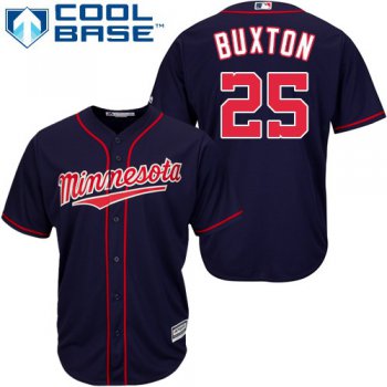 Twins #25 Byron Buxton Navy blue Cool Base Stitched Youth Baseball Jersey