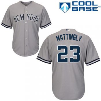 Yankees #23 Don Mattingly Stitched Grey Youth Baseball Jersey