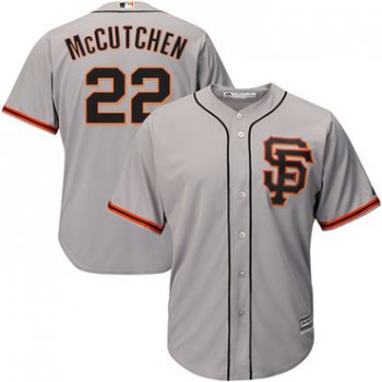 Giants #22 Andrew McCutchen Grey Road 2 Cool Base Stitched Youth Baseball Jersey