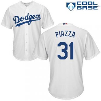 Dodgers #31 Mike Piazza White Cool Base Stitched Youth Baseball Jersey