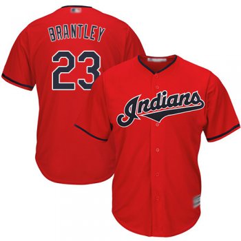 Indians #23 Michael Brantley Red Stitched Youth Baseball Jersey