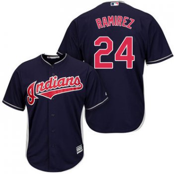 Indians #24 Manny Ramirez Navy Blue Alternate Stitched Youth Baseball Jersey