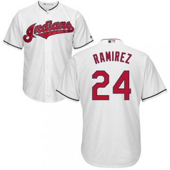 Indians #24 Manny Ramirez White Home Stitched Youth Baseball Jersey