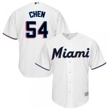 Marlins #54 Wei-Yin Chen White Cool Base Stitched Youth Baseball Jersey