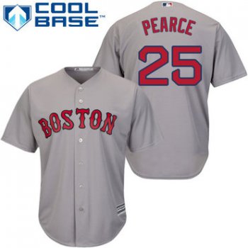 Red Sox #25 Steve Pearce Grey Cool Base Stitched Youth Baseball Jersey