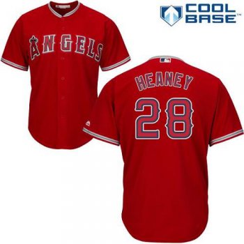 Angels #28 Andrew Heaney Red Cool Base Stitched Youth Baseball Jersey