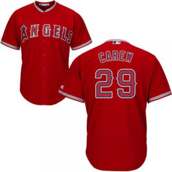 Angels #29 Rod Carew Red Cool Base Stitched Youth Baseball Jersey