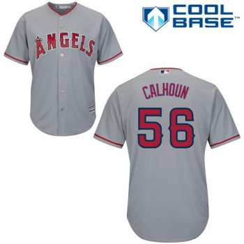 Angels #56 Kole Calhoun Grey Cool Base Stitched Youth Baseball Jersey