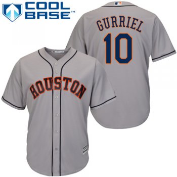 Astros #10 Yuli Gurriel Grey Cool Base Stitched Youth Baseball Jersey