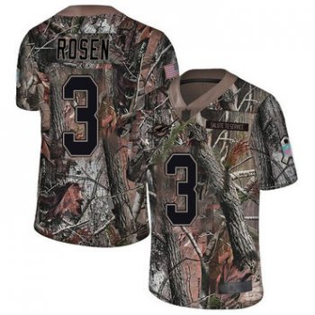 Dolphins #3 Josh Rosen Camo Youth Stitched Football Limited Rush Realtree Jersey