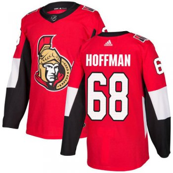 Kid Adidas Senators 68 Mike Hoffman Red Home Authentic Stitched NHL Jersey