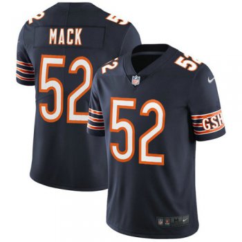 Kids Nike Bears 52 Khalil Mack Navy Blue Team Color Stitched NFL Vapor Untouchable Limited Jersey