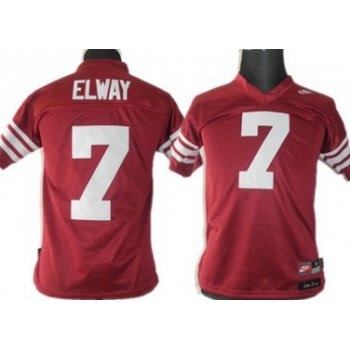 Stanford Cardinals #7 Elways Red Kids Jersey