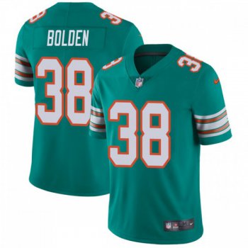 Youth Miami Dolphins #38 Brandon Bolden Nike Limited Alternate Vapor Untouchable Aqua Jersey