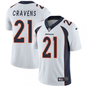 Youth Nike Broncos 21 Su'a Cravens White Stitched NFL Vapor Untouchable Limited Jersey