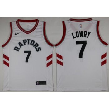 Youth Toronto Raptors #7 Kyle Lowry White NBA Swingman Association Edition Jersey