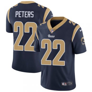 Nike Rams #22 Marcus Peters Navy Blue Team Color Youth Stitched NFL Vapor Untouchable Limited Jersey