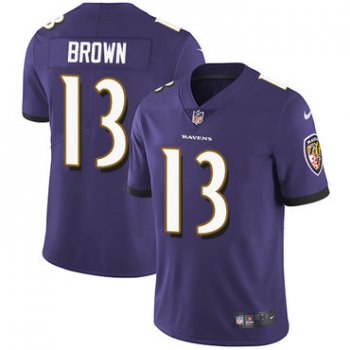 Nike Ravens #13 John Brown Purple Team Color Youth Stitched NFL Vapor Untouchable Limited Jersey