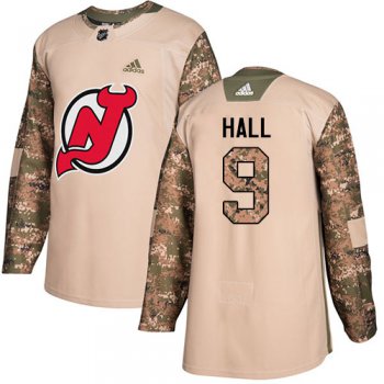 Adidas New Jersey Devils #9 Taylor Hall Camo Authentic 2017 Veterans Day Stitched Youth NHL Jersey