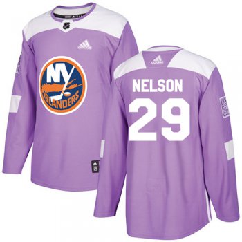 Adidas New York Islanders #29 Brock Nelson Purple Authentic Fights Cancer Stitched Youth NHL Jersey