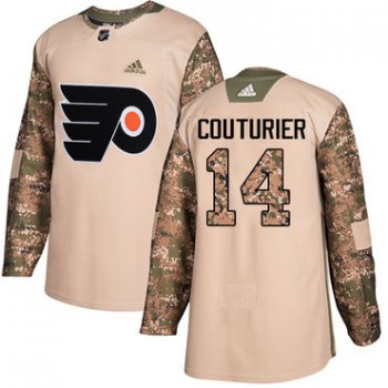 Adidas Philadelphia Flyers #14 Sean Couturier Camo Authentic 2017 Veterans Day Stitched Youth NHL Jersey