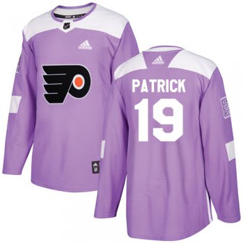 Adidas Philadelphia Flyers #19 Nolan Patrick Purple Authentic Fights Cancer Stitched Youth NHL Jersey