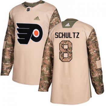 Adidas Philadelphia Flyers #8 Dave Schultz Camo Authentic 2017 Veterans Day Stitched Youth NHL Jersey