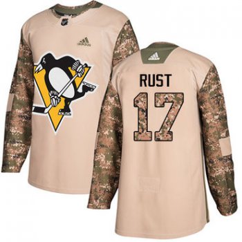 Adidas Pittsburgh Penguins #17 Bryan Rust Camo Authentic 2017 Veterans Day Stitched Youth NHL Jersey