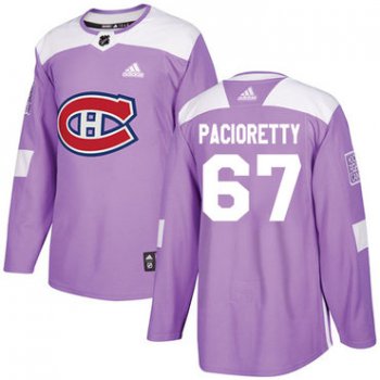 Adidas Montreal Canadiens #67 Max Pacioretty Purple Authentic Fights Cancer Stitched Youth NHL Jersey