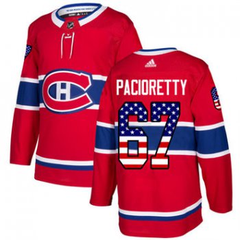 Adidas Montreal Canadiens #67 Max Pacioretty Red Home Authentic USA Flag Stitched Youth NHL Jersey