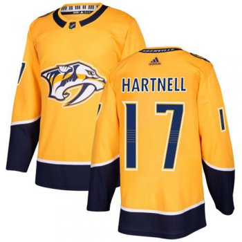Adidas Nashville Predators #17 Scott Hartnell Yellow Home Authentic Stitched Youth NHL Jersey