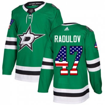 Adidas Dallas Stars #47 Alexander Radulov Green Home Authentic USA Flag Youth Stitched NHL Jersey