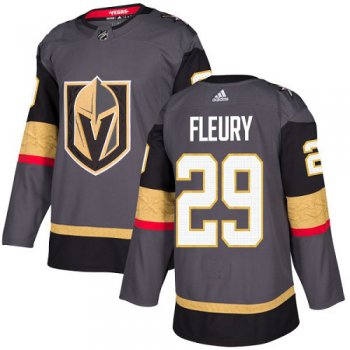 Adidas Vegas Golden Knights #29 Marc-Andre Fleury Grey Home Authentic Stitched Youth NHL Jersey