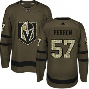 Adidas Vegas Golden Knights #57 David Perron Green Salute to Service Stitched Youth NHL Jersey