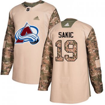 Adidas Avalanche #19 Joe Sakic Camo Authentic 2017 Veterans Day Stitched Youth NHL Jersey