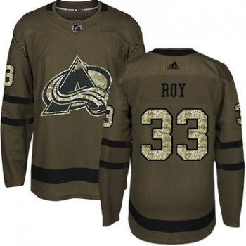 Adidas Avalanche #33 Patrick Roy Green Salute to Service Stitched Youth NHL Jersey