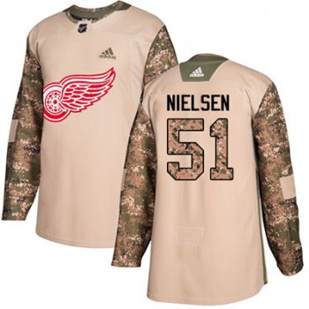 Adidas Detroit Red Wings #51 Frans Nielsen Camo Authentic 2017 Veterans Day Stitched Youth NHL Jersey