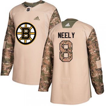 Adidas Bruins #8 Cam Neely Camo Authentic 2017 Veterans Day Youth Stitched NHL Jersey
