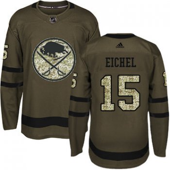 Adidas Sabres #15 Jack Eichel Green Salute to Service Youth Stitched NHL Jersey