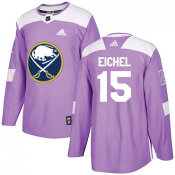 Adidas Sabres #15 Jack Eichel Purple Authentic Fights Cancer Youth Stitched NHL Jersey