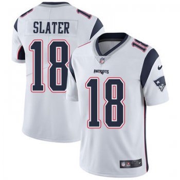 Youth Nike New England Patriots #18 Matt Slater White Stitched NFL Vapor Untouchable Limited Jersey