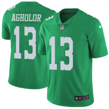 Youth Nike Philadelphia Eagles #13 Nelson Agholor Green Stitched NFL Limited Rush Jersey