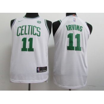 Nike Celtics #11 Kyrie Irving White Nike Stitched Youth NBA Jersey