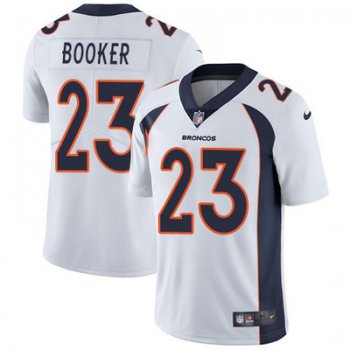 Youth Nike Broncos #23 Devontae Booker White Stitched NFL Vapor Untouchable Limited Jersey