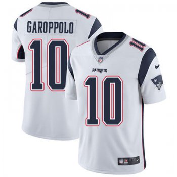 Youth Nike New England Patriots #10 Jimmy Garoppolo White Stitched NFL Vapor Untouchable Limited Jersey