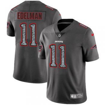 Youth Nike New England Patriots #11 Julian Edelman Gray Static Stitched NFL Vapor Untouchable Limited Jersey