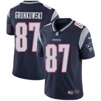 Youth Nike New England Patriots #87 Rob Gronkowski Navy Blue Team Color Stitched NFL Vapor Untouchable Limited Jersey