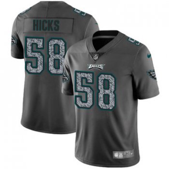 Youth Nike Philadelphia Eagles #58 Jordan Hicks Gray Static Stitched NFL Vapor Untouchable Limited Jersey