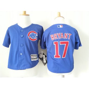 Toddler Chicago Cubs #17 Kris Bryant Alternate Blue MLB Majestic Baseball Jersey