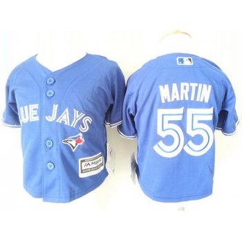 Toddler Toronto Blue Jays #55 Russell Martin Alternate Blue MLB Majestic Baseball Jersey